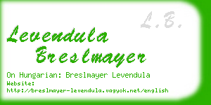 levendula breslmayer business card